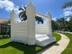 white bounce house 1 1703874891 White Wedding Castle Bounce House