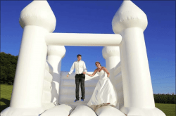 white bounce house1 1703874891 White Wedding Castle Bounce House